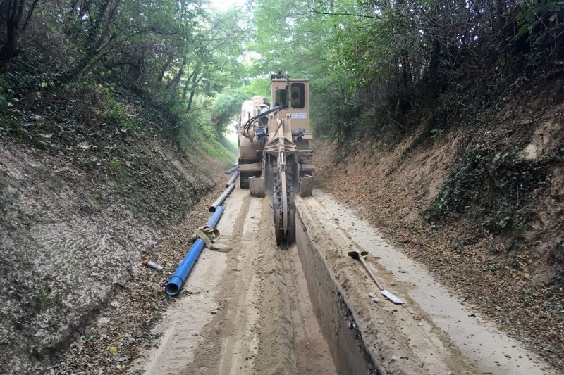 ST ANDRE EN ROYANS Réseau AEP Trancheuse pour canalisation